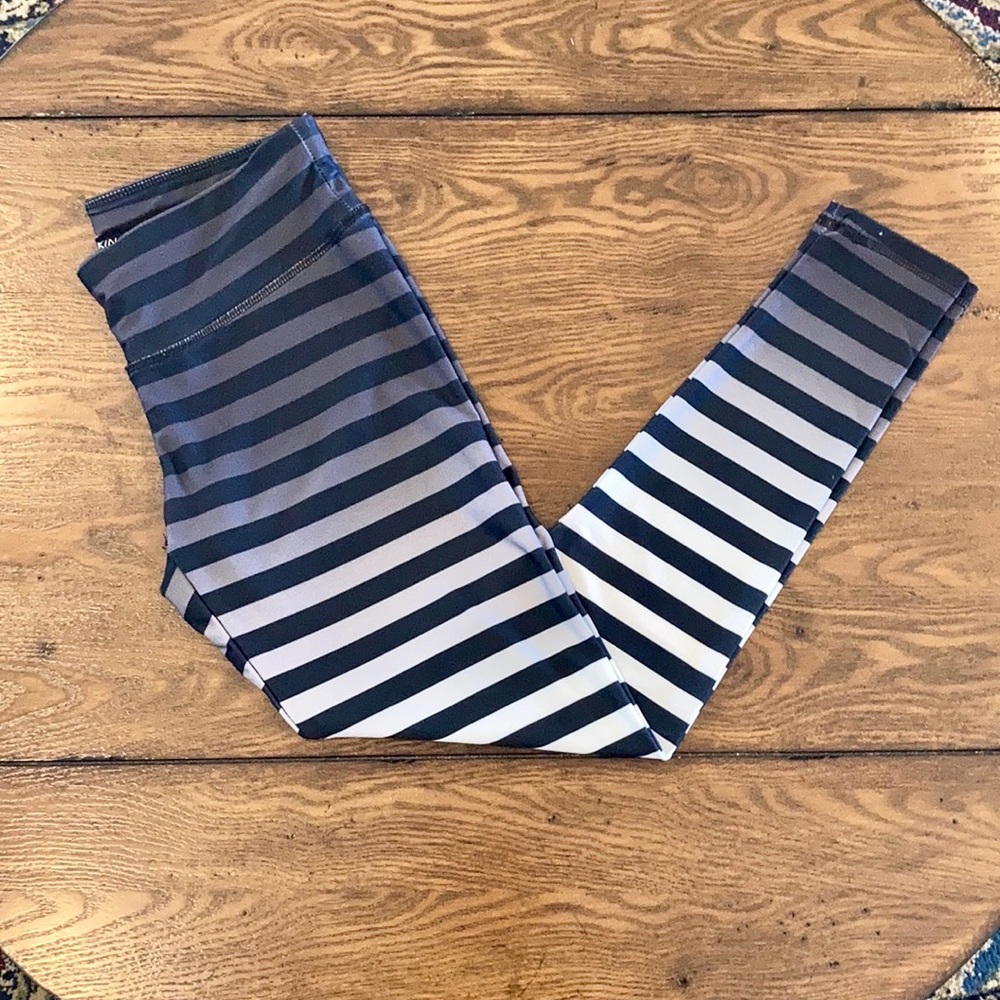 Black & White Striped Leggings
